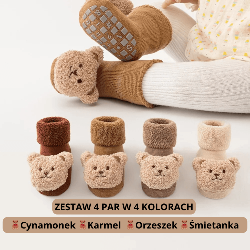 Misietki- zestaw (4 pary) uroczych skarpetek w czterech kolorach!